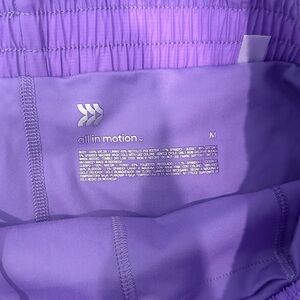 All in Motion size medium Purple athletic shorts